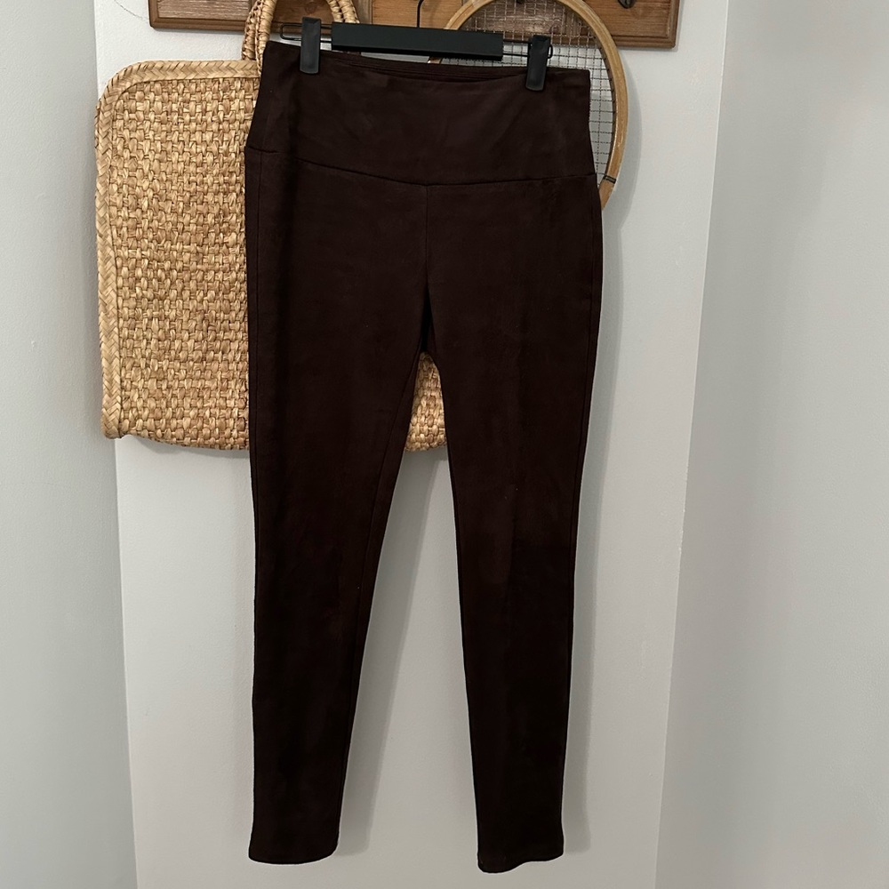 J. McLaughlin brown leggings Lori Faux suede leggings- 28” inseam